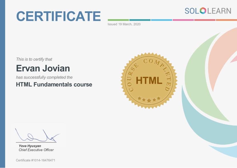 Certificate