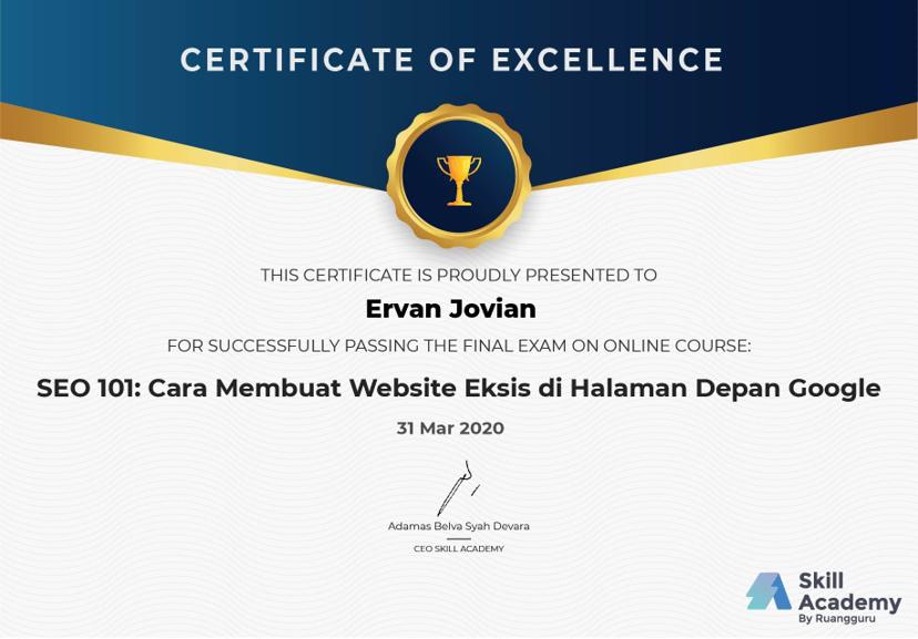Certificate